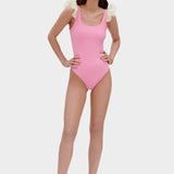 SLEEPER Ariel Swimsuit with Ruffles in Pink